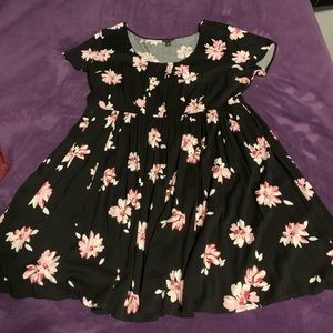 Torrid black floral skater dress. Size 2.